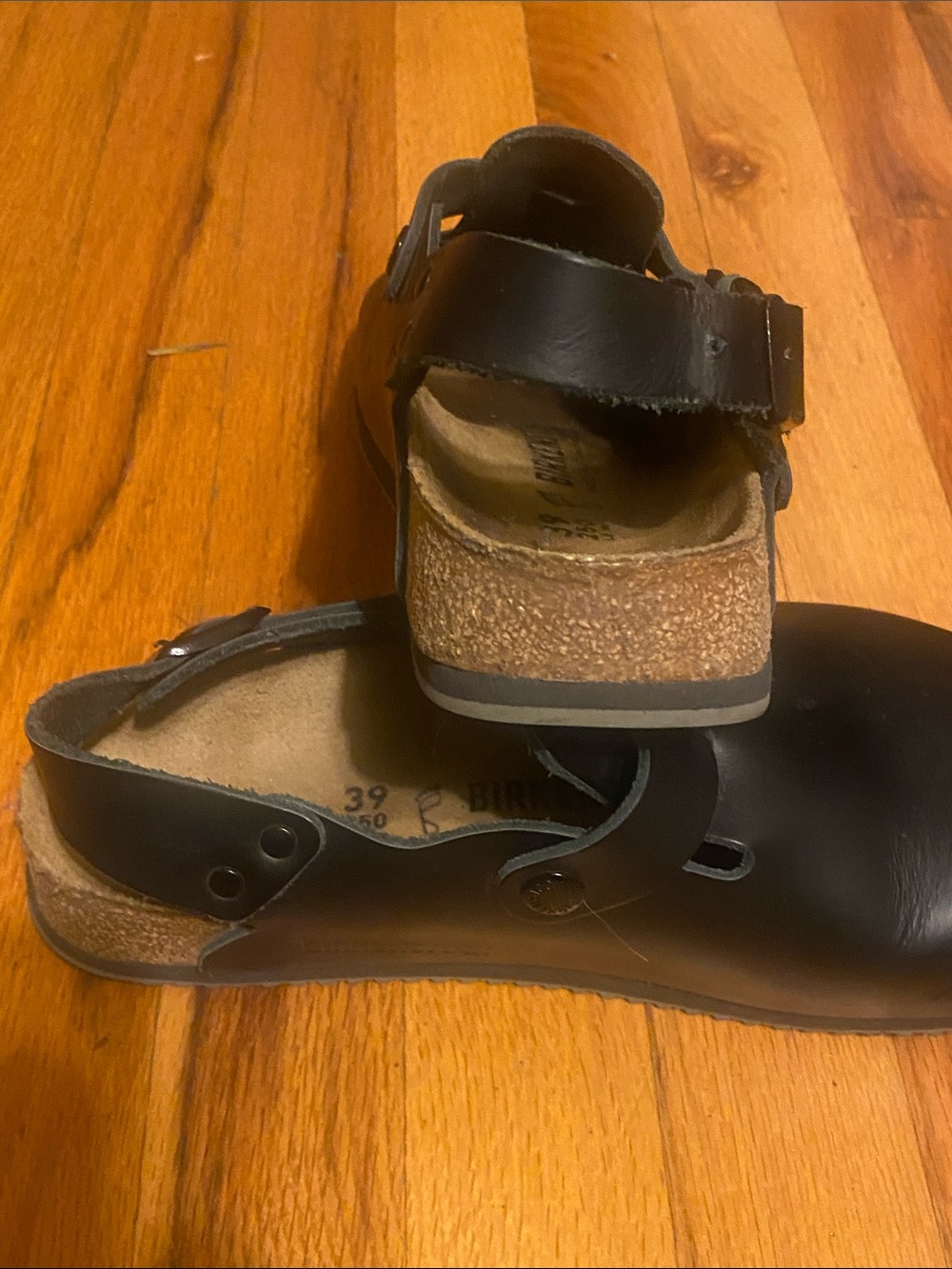 Birkenstock Tokio Super Grip Clogs Black Size 8-8.5 EUR 39 EUC - Picture 11 of 15